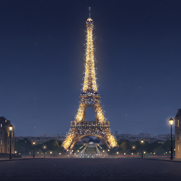 Twinkling Eiffel Tower
