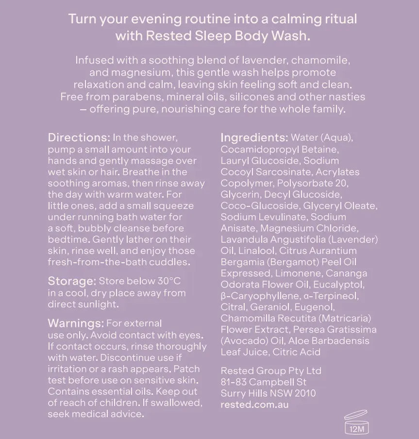 Sleep Body Wash 500ml Rested